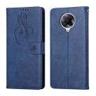 For Xiaomi Redmi K30 Pro Beauty Girl Embossing Pattern Horizontal Flip Leather Case with Holder & Card Slot & Wallet & Photo Frame(Blue) - 1