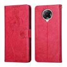 For Xiaomi Redmi K30 Pro Beauty Girl Embossing Pattern Horizontal Flip Leather Case with Holder & Card Slot & Wallet & Photo Frame(Red) - 1