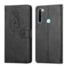 For Xiaomi Redmi Note 8 2021 Beauty Girl Embossing Pattern Horizontal Flip Leather Case with Holder & Card Slot & Wallet & Photo Frame(Black) - 1