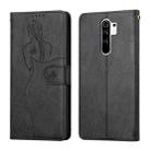 For Xiaomi Redmi Note 8 Pro Beauty Girl Embossing Pattern Horizontal Flip Leather Case with Holder & Card Slot & Wallet & Photo Frame(Black) - 1