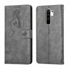 For Xiaomi Redmi Note 8 Pro Beauty Girl Embossing Pattern Horizontal Flip Leather Case with Holder & Card Slot & Wallet & Photo Frame(Grey) - 1