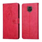 For Xiaomi Redmi Note 9 Pro Beauty Girl Embossing Pattern Horizontal Flip Leather Case with Holder & Card Slot & Wallet & Photo Frame(Red) - 1