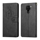 For Xiaomi Redmi Note 9 / 10X 4G Beauty Girl Embossing Pattern Horizontal Flip Leather Case with Holder & Card Slot & Wallet & Photo Frame(Black) - 1