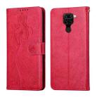 For Xiaomi Redmi Note 9 / 10X 4G Beauty Girl Embossing Pattern Horizontal Flip Leather Case with Holder & Card Slot & Wallet & Photo Frame(Red) - 1