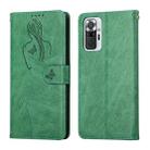 For Xiaomi Redmi Note 10 Pro Beauty Girl Embossing Pattern Horizontal Flip Leather Case with Holder & Card Slot & Wallet & Photo Frame(Green) - 1