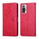 For Xiaomi Redmi Note 10 Pro Beauty Girl Embossing Pattern Horizontal Flip Leather Case with Holder & Card Slot & Wallet & Photo Frame(Red) - 1