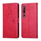 For Xiaomi Mi 10 5G / 10 Pro 5G Beauty Girl Embossing Pattern Horizontal Flip Leather Case with Holder & Card Slot & Wallet & Photo Frame(Red) - 1