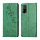 For Xiaomi Mi 10T 5G / 10T Pro 5G Beauty Girl Embossing Pattern Horizontal Flip Leather Case with Holder & Card Slot & Wallet & Photo Frame(Green) - 1