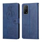 For Xiaomi Mi 10T 5G / 10T Pro 5G Beauty Girl Embossing Pattern Horizontal Flip Leather Case with Holder & Card Slot & Wallet & Photo Frame(Blue) - 1