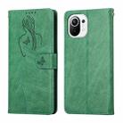 For Xiaomi Mi 11 Lite Beauty Girl Embossing Pattern Horizontal Flip Leather Case with Holder & Card Slot & Wallet & Photo Frame(Green) - 1