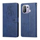 For Xiaomi Mi 11 Pro Beauty Girl Embossing Pattern Horizontal Flip Leather Case with Holder & Card Slot & Wallet & Photo Frame(Blue) - 1