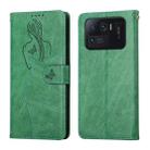 For Xiaomi Mi 11 Ultra Beauty Girl Embossing Pattern Horizontal Flip Leather Case with Holder & Card Slot & Wallet & Photo Frame(Green) - 1