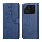 For Xiaomi Mi 11 Ultra Beauty Girl Embossing Pattern Horizontal Flip Leather Case with Holder & Card Slot & Wallet & Photo Frame(Blue) - 1