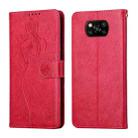 For Xiaomi Poco X3 NFC Beauty Girl Embossing Pattern Horizontal Flip Leather Case with Holder & Card Slot & Wallet & Photo Frame(Red) - 1