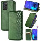 For Infinix Note 10 Pro Cubic Grid Pressed Horizontal Flip Magnetic PU Leather Case with Holder & Card Slots & Wallet(Green) - 1