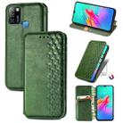 For Infinix Smart 5 Cubic Grid Pressed Horizontal Flip Magnetic PU Leather Case with Holder & Card Slots & Wallet(Green) - 1