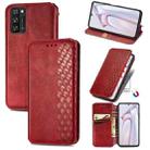 For Blackview A100 Cubic Grid Pressed Horizontal Flip Magnetic PU Leather Case with Holder & Card Slots & Wallet(Red) - 1