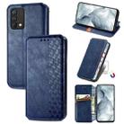 For OPPO Realme GT Master Cubic Grid Pressed Horizontal Flip Magnetic PU Leather Case with Holder & Card Slots & Wallet(Blue) - 1