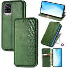 For vivo S7 Cubic Grid Pressed Horizontal Flip Magnetic PU Leather Case with Holder & Card Slots & Wallet(Green) - 1