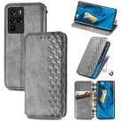 For ZTE nubia Z30 Pro Cubic Grid Pressed Horizontal Flip Magnetic PU Leather Case with Holder & Card Slots & Wallet(Grey) - 1