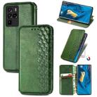 For ZTE nubia Z30 Pro Cubic Grid Pressed Horizontal Flip Magnetic PU Leather Case with Holder & Card Slots & Wallet(Green) - 1