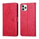 For iPhone 11 Pro Beauty Girl Embossing Pattern Horizontal Flip Leather Case with Holder & Card Slot & Wallet & Photo Frame (Red) - 1