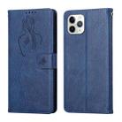 For iPhone 11 Pro Max Beauty Girl Embossing Pattern Horizontal Flip Leather Case with Holder & Card Slot & Wallet & Photo Frame (Blue) - 1