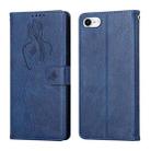 For iPhone SE 2022 / SE 2020 / 8 / 7 Beauty Girl Embossing Pattern Horizontal Flip Leather Case with Holder & Card Slot & Wallet & Photo Frame(Blue) - 1