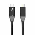 100W USB-C / Type-C 4.0 Male to USB-C / Type-C 4.0 Male Two-color Full-function Data Cable for Thunderbolt 3, Cable Length:0.61m - 1