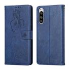 For Sony Xperia 5 Beauty Girl Embossing Pattern Horizontal Flip Leather Case with Holder & Card Slot & Wallet & Photo Frame(Blue) - 1