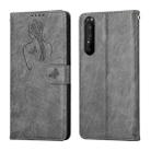 For Sony Xperia 5 II Beauty Girl Embossing Pattern Horizontal Flip Leather Case with Holder & Card Slot & Wallet & Photo Frame(Gray) - 1