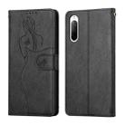 For Sony Xperia L4 Beauty Girl Embossing Pattern Horizontal Flip Leather Case with Holder & Card Slot & Wallet & Photo Frame(Black) - 1