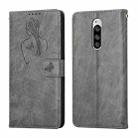 For Sony Xperia 1 / Xperia XZ4 Beauty Girl Embossing Pattern Horizontal Flip Leather Case with Holder & Card Slot & Wallet & Photo Frame(Gray) - 1