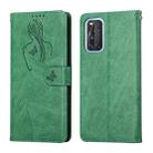 For vivo V19 Beauty Girl Embossing Pattern Horizontal Flip Leather Case with Holder & Card Slot & Wallet & Photo Frame(Green) - 1