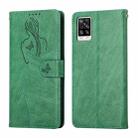 For vivo V20 Beauty Girl Embossing Pattern Horizontal Flip Leather Case with Holder & Card Slot & Wallet & Photo Frame(Green) - 1