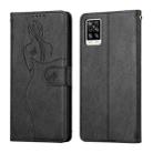 For vivo V20 Beauty Girl Embossing Pattern Horizontal Flip Leather Case with Holder & Card Slot & Wallet & Photo Frame(Black) - 1