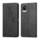 For vivo V20 Pro Beauty Girl Embossing Pattern Horizontal Flip Leather Case with Holder & Card Slot & Wallet & Photo Frame(Black) - 1