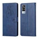 For vivo Y51 / Y31 Beauty Girl Embossing Pattern Horizontal Flip Leather Case with Holder & Card Slot & Wallet & Photo Frame(Blue) - 1
