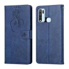 For vivo Y50 / Y30 Beauty Girl Embossing Pattern Horizontal Flip Leather Case with Holder & Card Slot & Wallet & Photo Frame(Blue) - 1