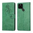 For Google Pixel 5 Beauty Girl Embossing Pattern Horizontal Flip Leather Case with Holder & Card Slot & Wallet & Photo Frame(Green) - 1