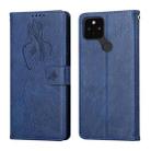 For Google Pixel 5a Beauty Girl Embossing Pattern Horizontal Flip Leather Case with Holder & Card Slot & Wallet & Photo Frame(Blue) - 1