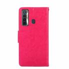 For Tecno Camon 17 Crystal Texture Horizontal Flip Leather Case with Holder & Card Slots & Wallet(Rose Red) - 1