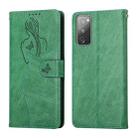 For Samsung Galaxy S20 FE Beauty Girl Embossing Pattern Horizontal Flip Leather Case with Holder & Card Slot & Wallet & Photo Frame(Green) - 1