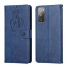 For Samsung Galaxy S20 FE Beauty Girl Embossing Pattern Horizontal Flip Leather Case with Holder & Card Slot & Wallet & Photo Frame(Blue) - 1
