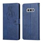 For Samsung Galaxy S10e Beauty Girl Embossing Pattern Horizontal Flip Leather Case with Holder & Card Slot & Wallet & Photo Frame(Blue) - 1