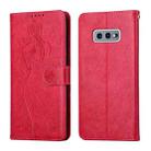 For Samsung Galaxy S10e Beauty Girl Embossing Pattern Horizontal Flip Leather Case with Holder & Card Slot & Wallet & Photo Frame(Red) - 1