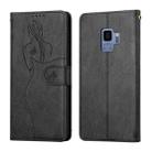 For Samsung Galaxy S9 Beauty Girl Embossing Pattern Horizontal Flip Leather Case with Holder & Card Slot & Wallet & Photo Frame(Black) - 1
