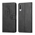 For Samsung Galaxy A50 Beauty Girl Embossing Pattern Horizontal Flip Leather Case with Holder & Card Slot & Wallet & Photo Frame(Black) - 1