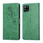 For Samsung Galaxy A42 5G Beauty Girl Embossing Pattern Horizontal Flip Leather Case with Holder & Card Slot & Wallet & Photo Frame(Green) - 1