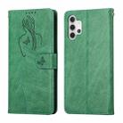 For Samsung Galaxy A32 5G Beauty Girl Embossing Pattern Horizontal Flip Leather Case with Holder & Card Slot & Wallet & Photo Frame(Green) - 1